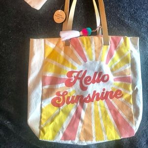 Canvas bag with matching pouch